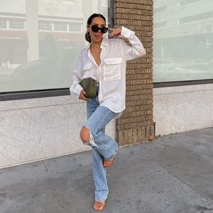ZARA FLOWY SHIRT WITH POCKETS
OYSTER WHITE